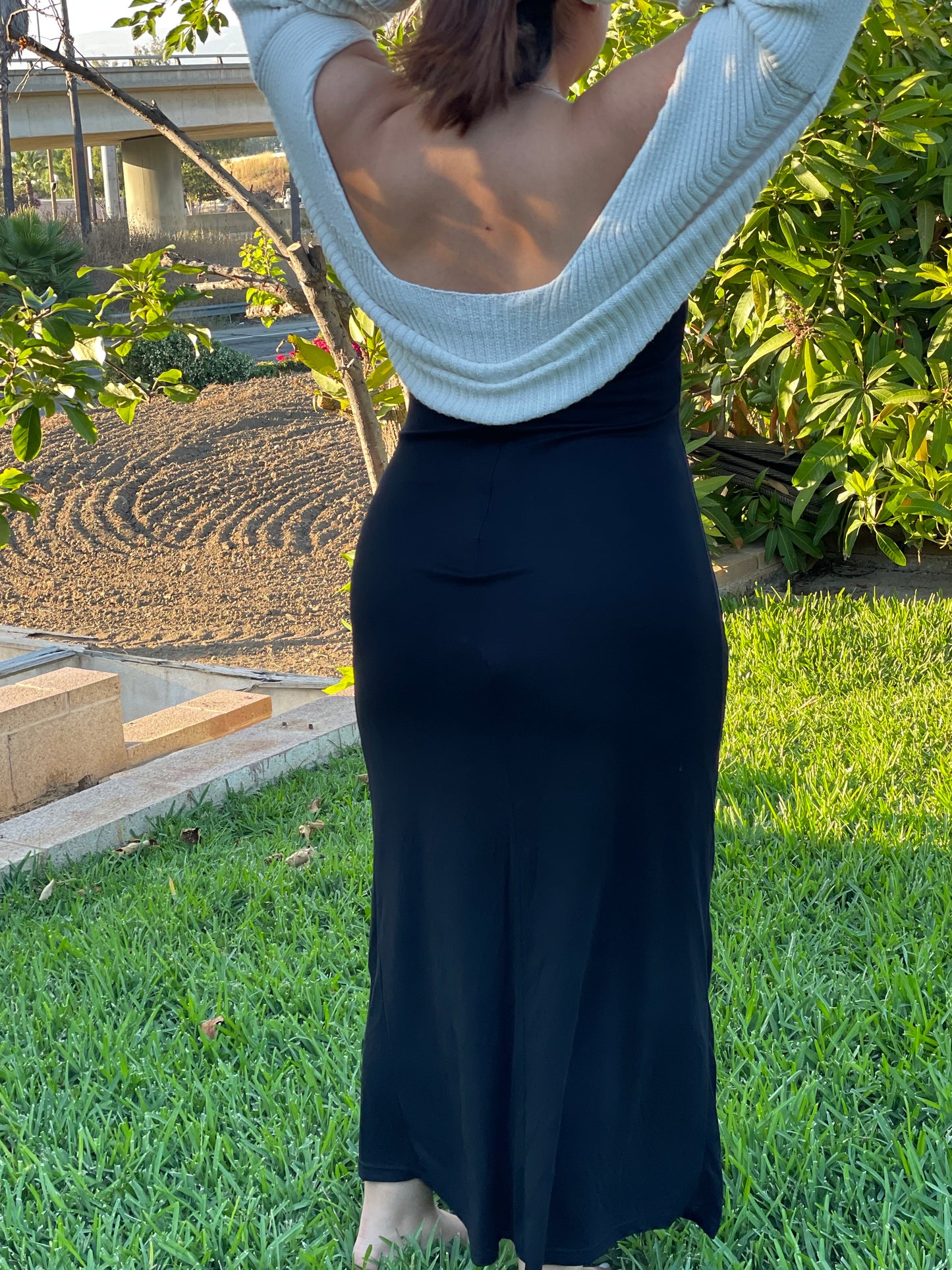 Black Strapless Maxi Dress